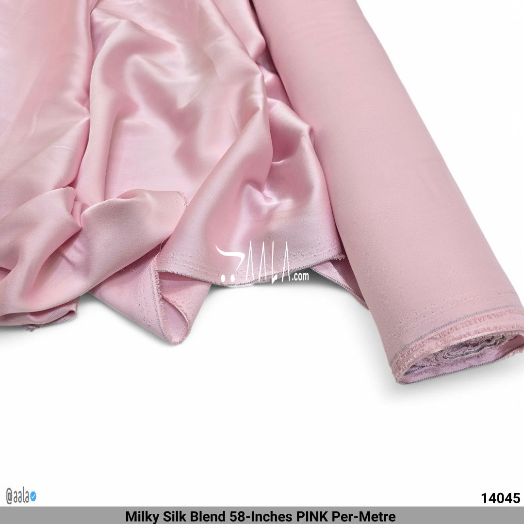 Milky Silk Blend 58-Inches PINK Per-Metre #14045