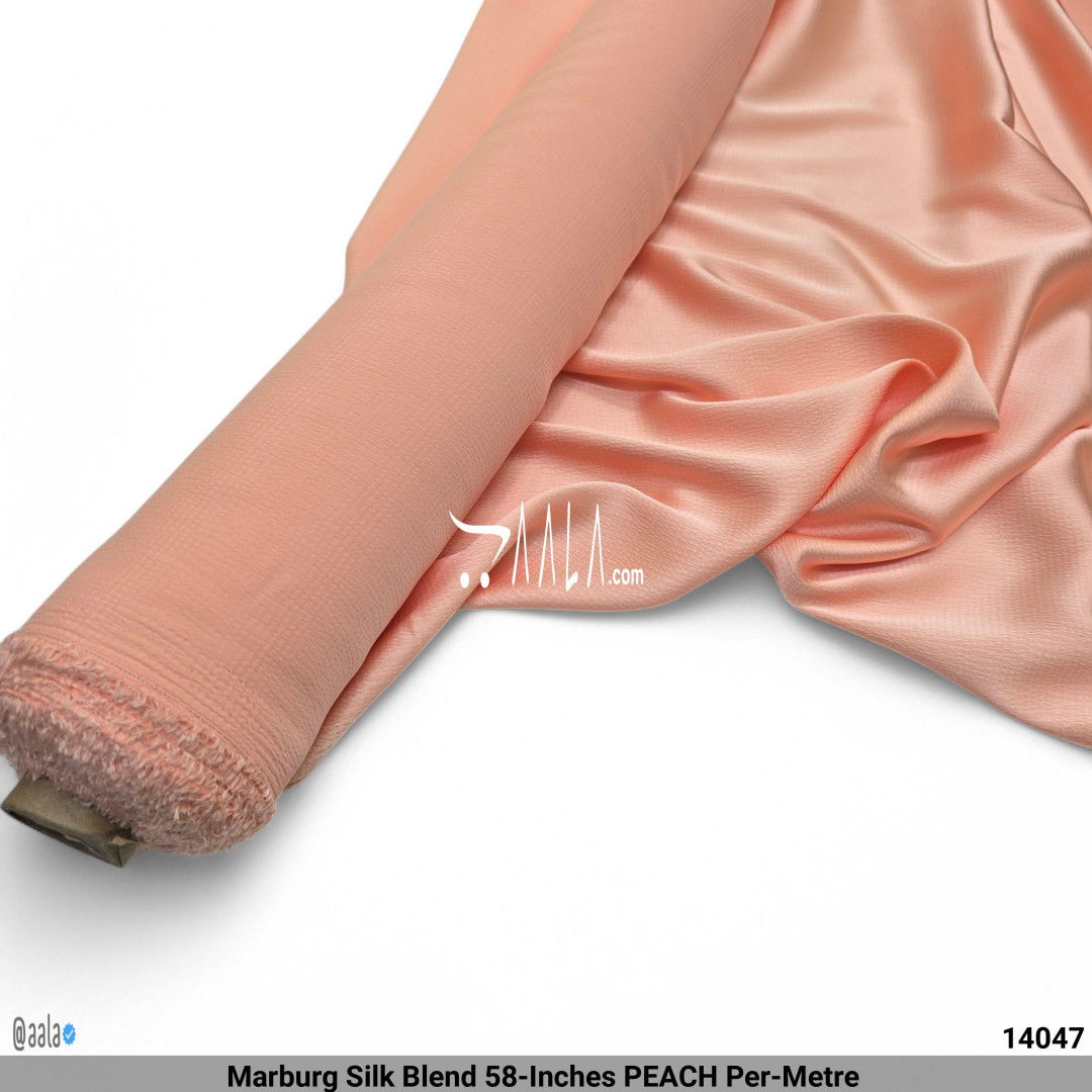 Marburg Silk Blend 58-Inches PEACH Per-Metre #14047