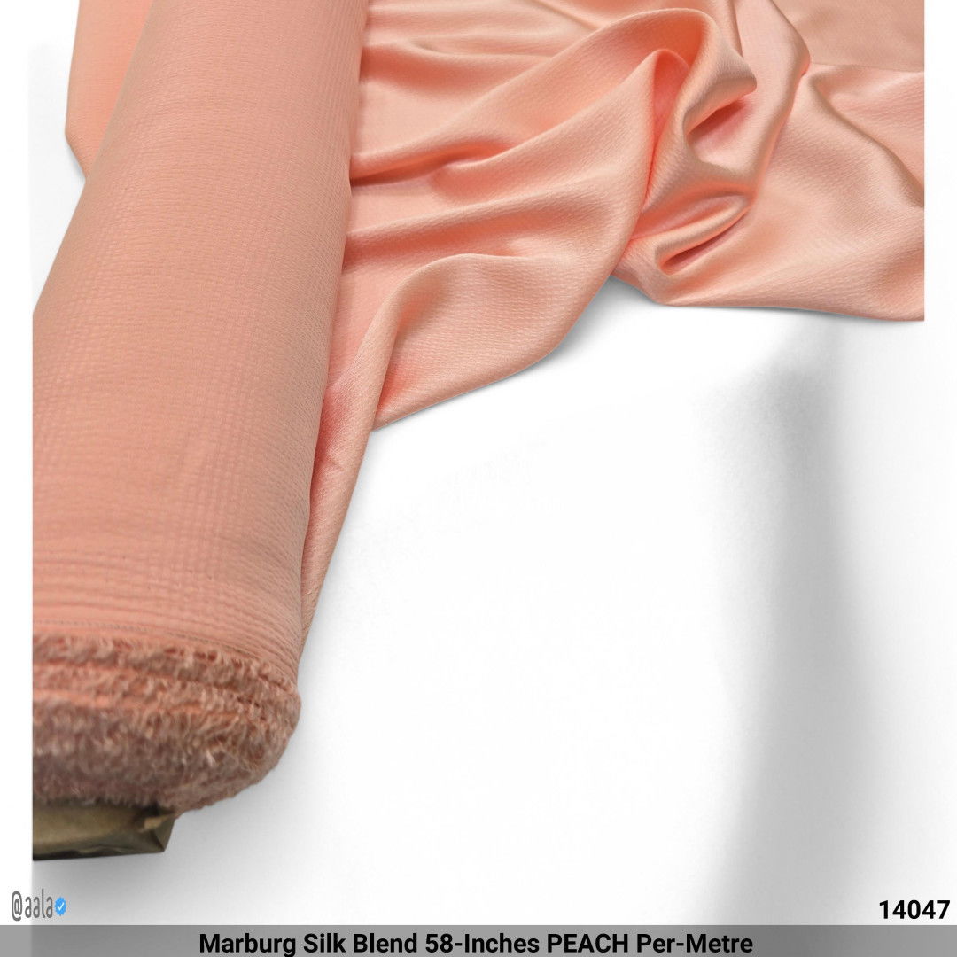 Marburg Silk Blend 58-Inches PEACH Per-Metre #14047