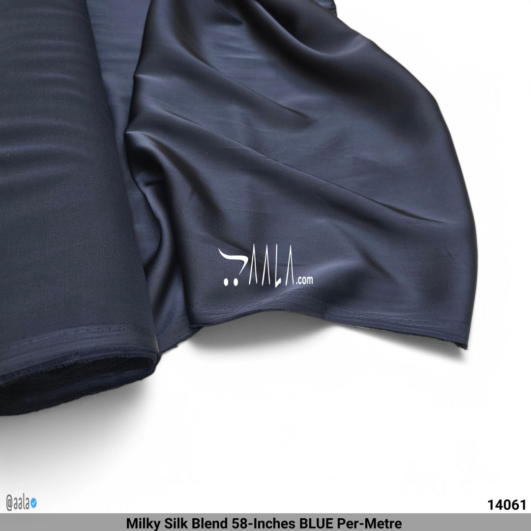 Milky Silk Blend 58-Inches BLUE Per-Metre #14061
