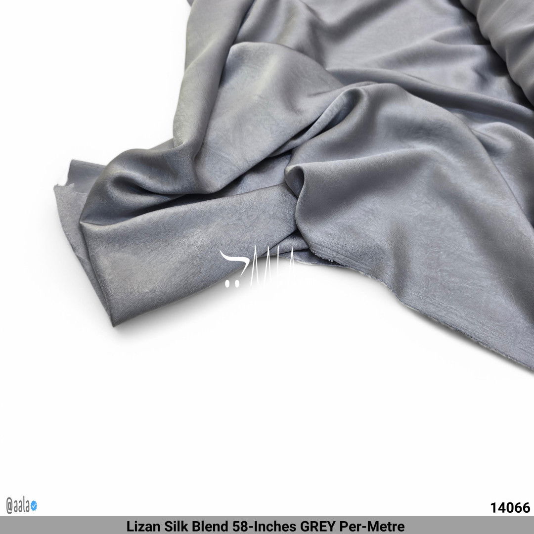 Lizan Silk Blend 58-Inches GREY Per-Metre #14066