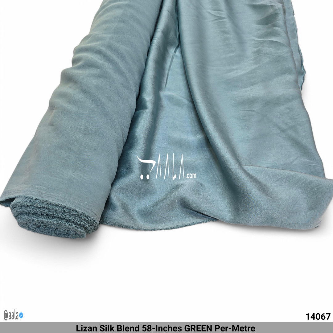 Lizan Silk Blend 58-Inches GREEN Per-Metre #14067