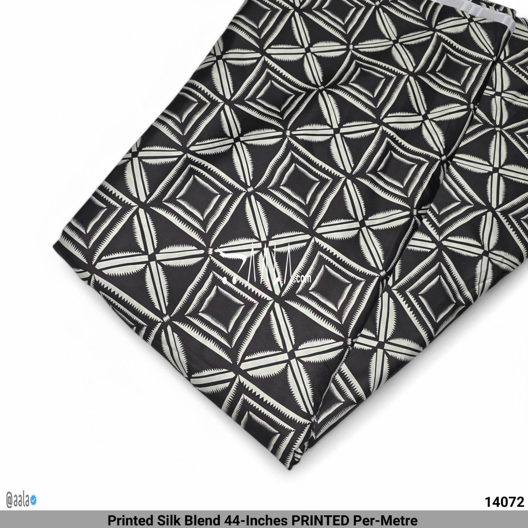 Printed Silk Blend 44-Inches PRINTED Per-Metre #14072