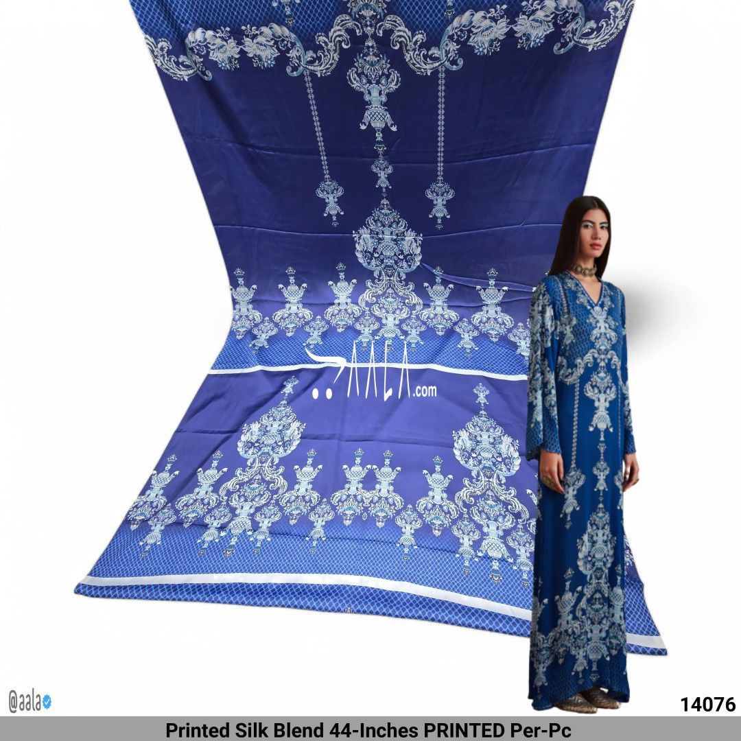 Printed Silk Blend 44-Inches PRINTED Per-Pc #14076