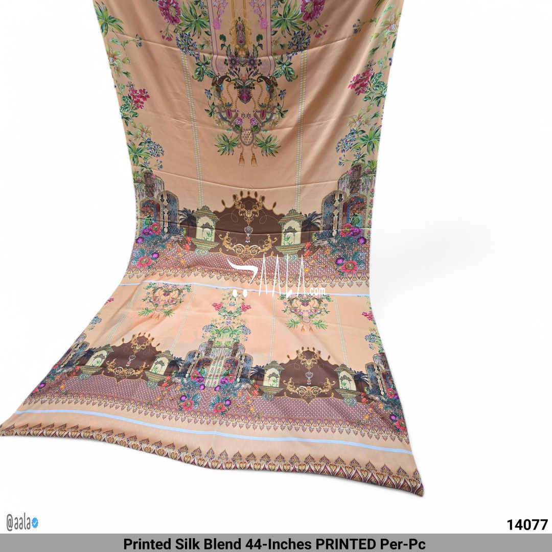 Printed Silk Blend 44-Inches PRINTED Per-Pc #14077