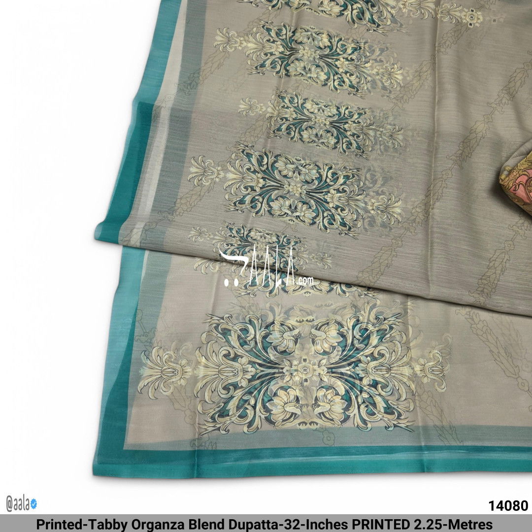 Printed-Tabby Organza Blend Dupatta-32-Inches PRINTED 2.25-Metres #14080