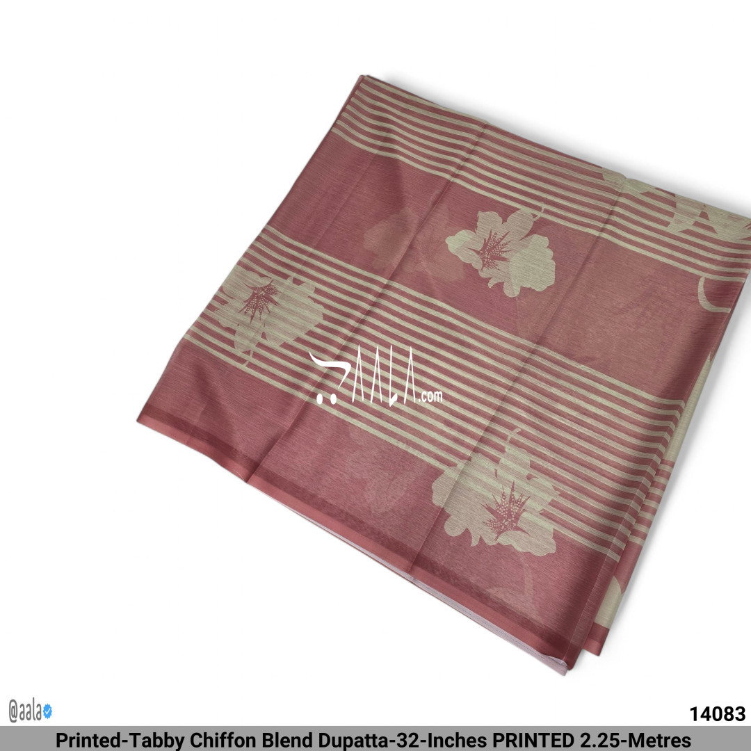 Printed-Tabby Chiffon Blend Dupatta-32-Inches PRINTED 2.25-Metres 