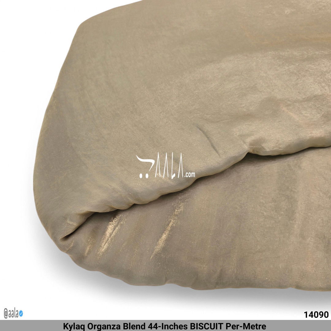 Kylaq Organza Blend 44-Inches BISCUIT Per-Metre #14090