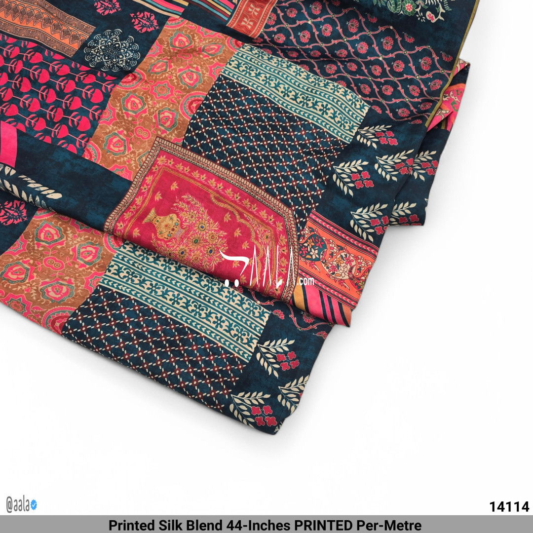 Printed Silk Blend 44-Inches PRINTED Per-Metre #14114