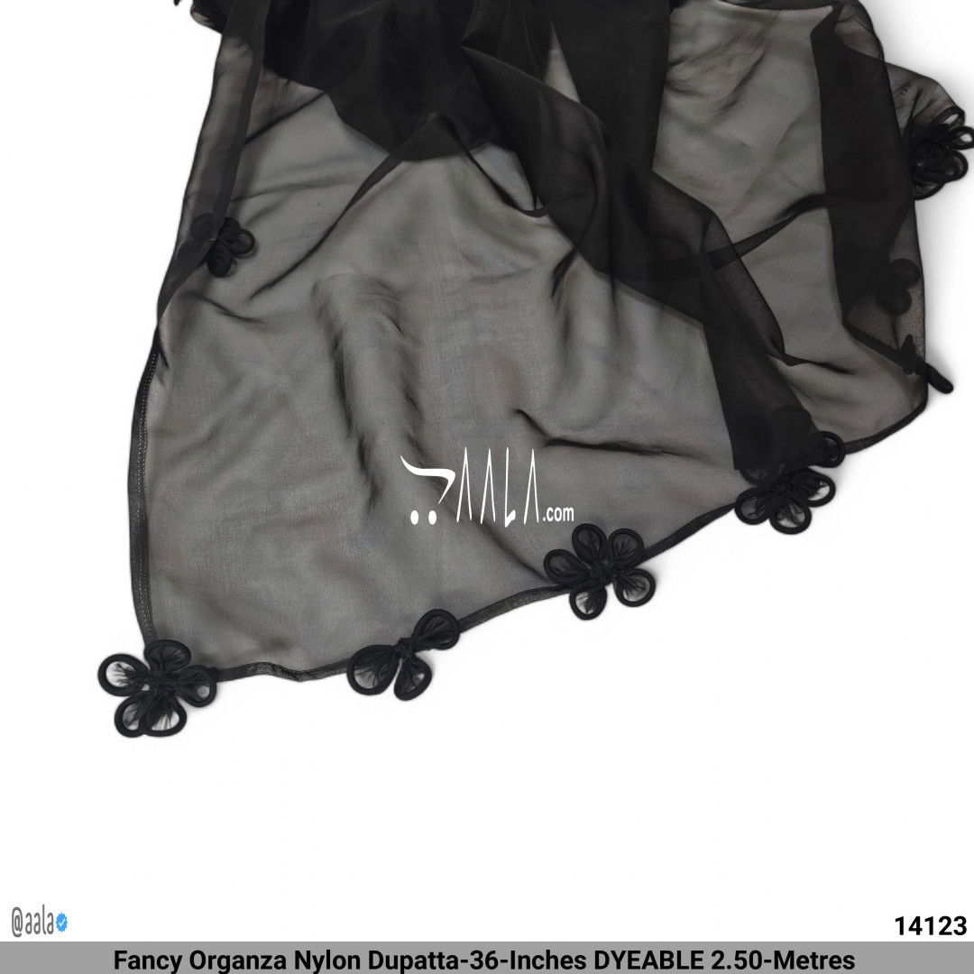 Fancy Organza Nylon Dupatta-36-Inches DYEABLE 2.50-Metres #14123