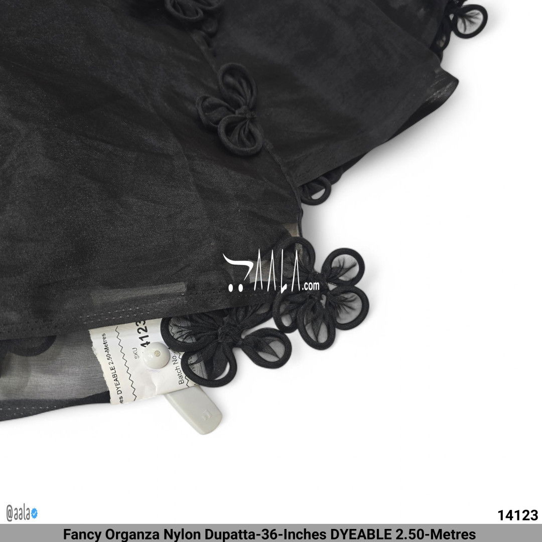Fancy Organza Nylon Dupatta-36-Inches DYEABLE 2.50-Metres #14123