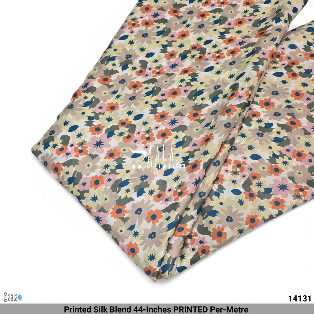 Printed Silk Blend 44-Inches PRINTED Per-Metre #14131