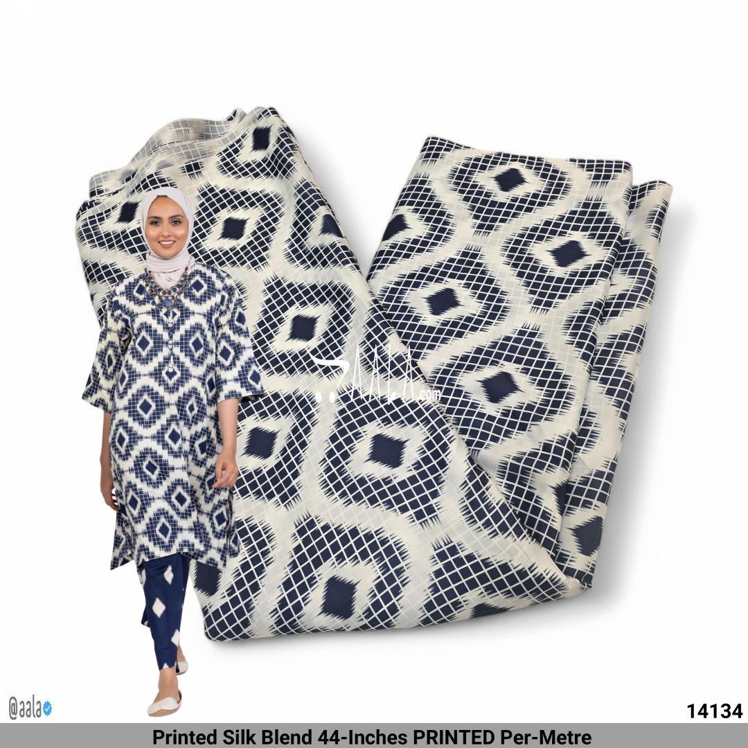 Printed Silk Blend 44-Inches PRINTED Per-Metre #14134