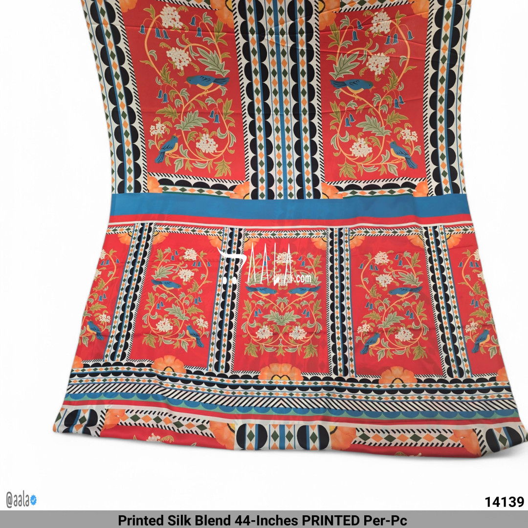 Printed Silk Blend 44-Inches PRINTED Per-Pc #14139