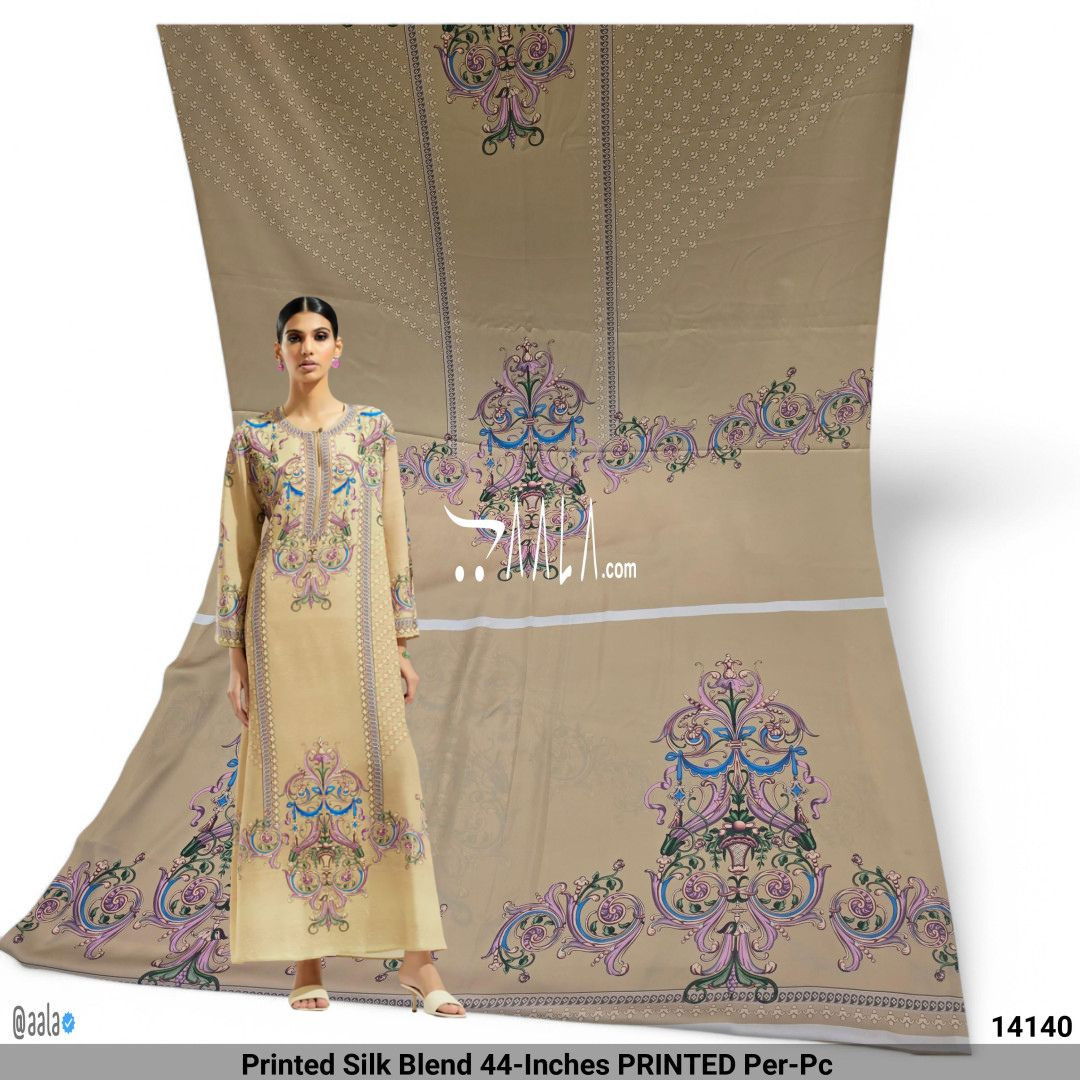 Printed Silk Blend 44-Inches PRINTED Per-Pc #14140