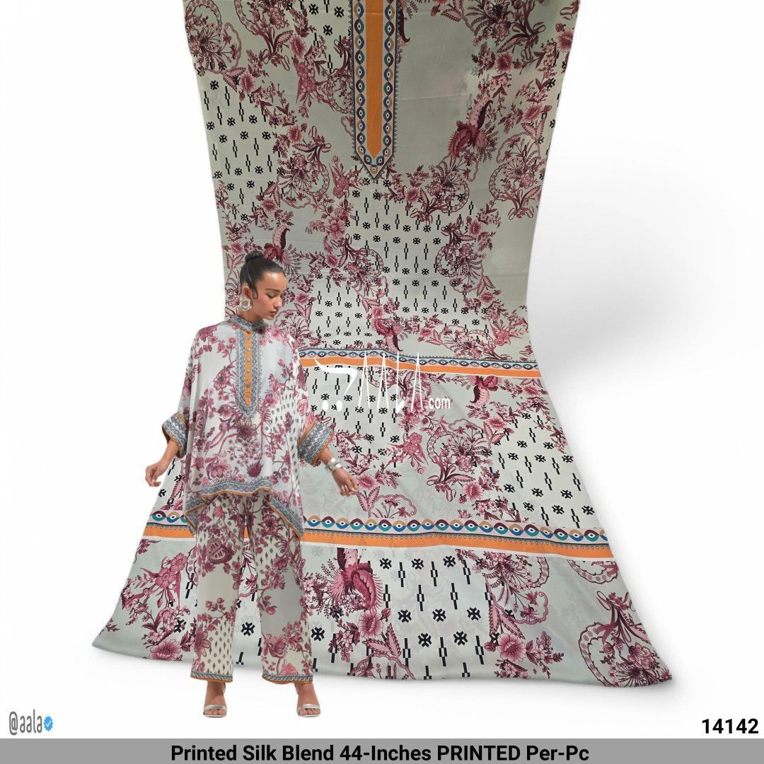 Printed Silk Blend 44-Inches PRINTED Per-Pc #14142