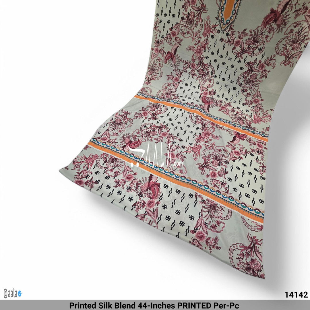 Printed Silk Blend 44-Inches PRINTED Per-Pc #14142