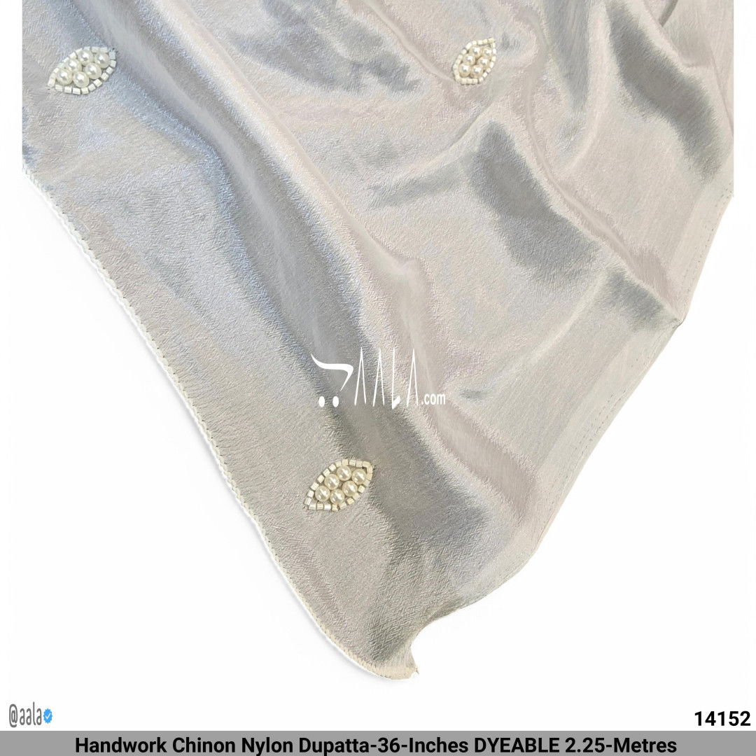 Handwork Chinon Nylon Dupatta-36-Inches DYEABLE 2.25-Metres #14152