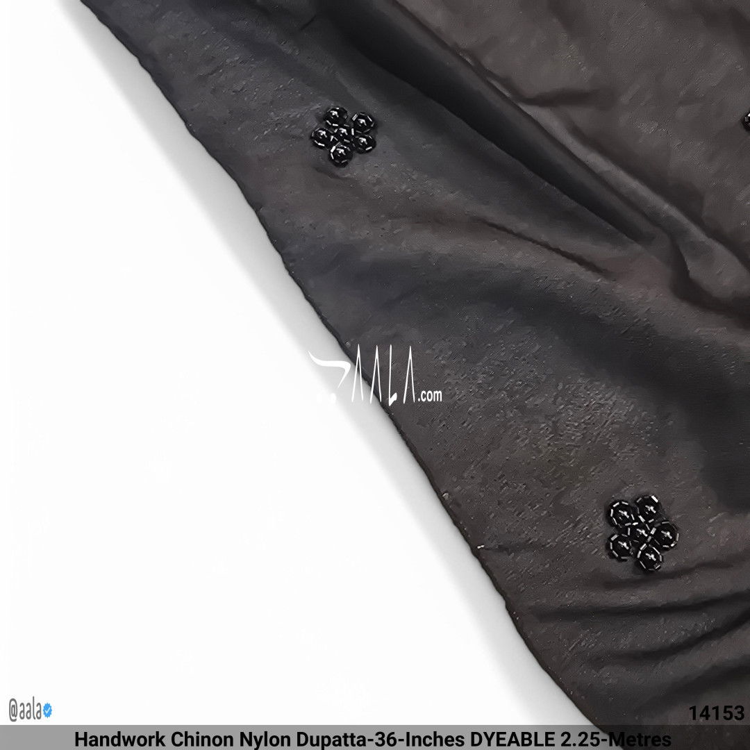 Handwork Chinon Nylon Dupatta-36-Inches DYEABLE 2.25-Metres #14153