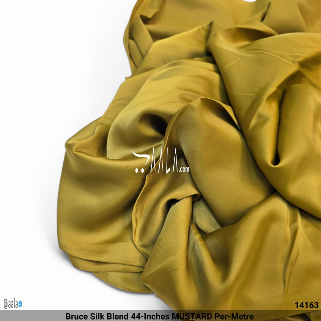 Bruce Silk Blend 44-Inches MUSTARD Per-Metre #14163