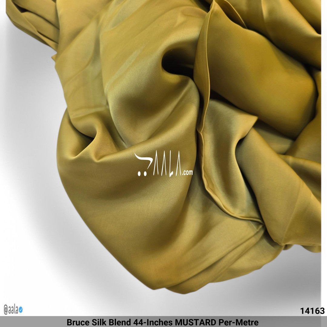 Bruce Silk Blend 44-Inches MUSTARD Per-Metre #14163