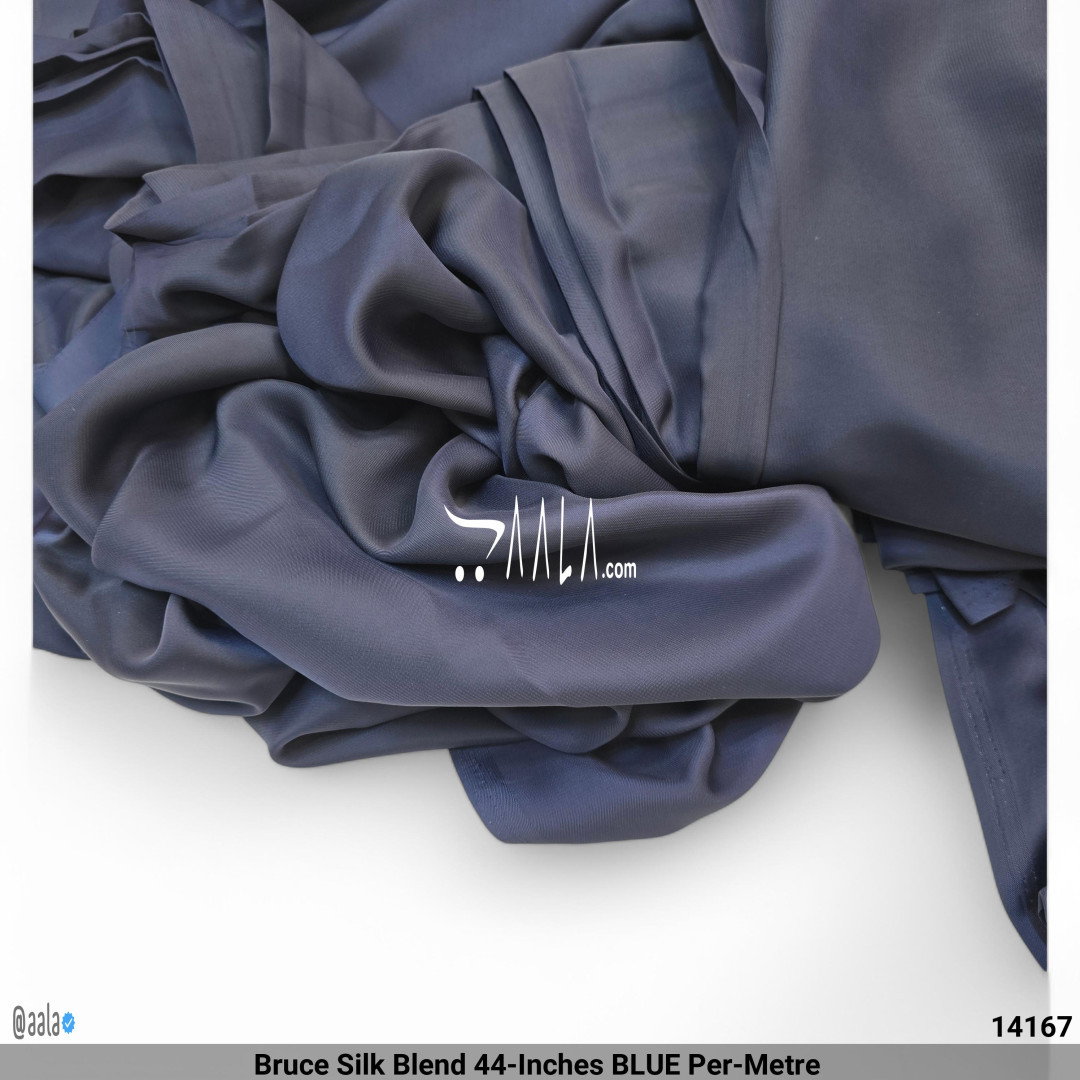 Bruce Silk Blend 44-Inches BLUE Per-Metre 