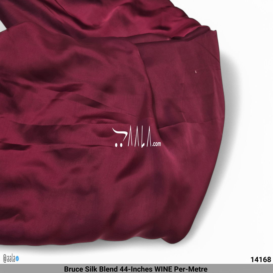 Bruce Silk Blend 44-Inches WINE Per-Metre #14168