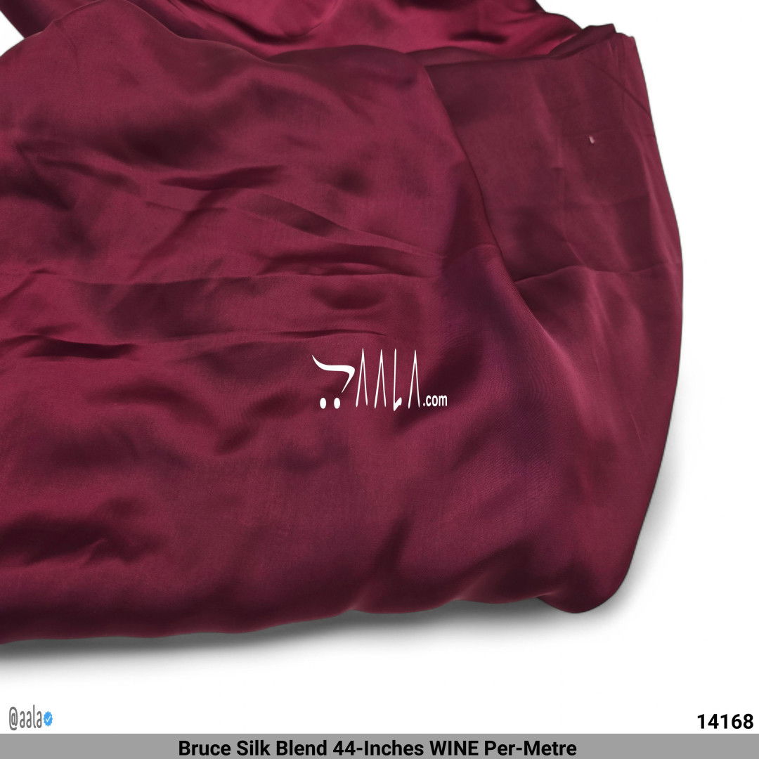 Bruce Silk Blend 44-Inches WINE Per-Metre #14168