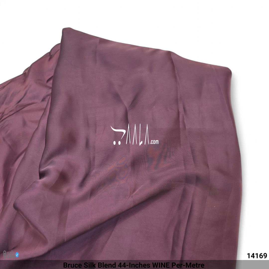 Bruce Silk Blend 44-Inches WINE Per-Metre 