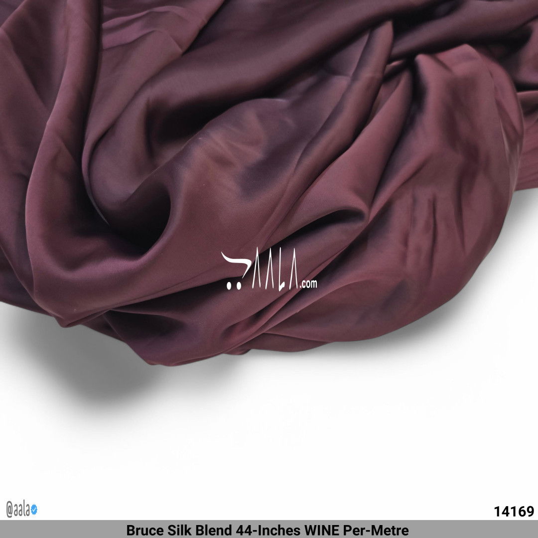 Bruce Silk Blend 44-Inches WINE Per-Metre 