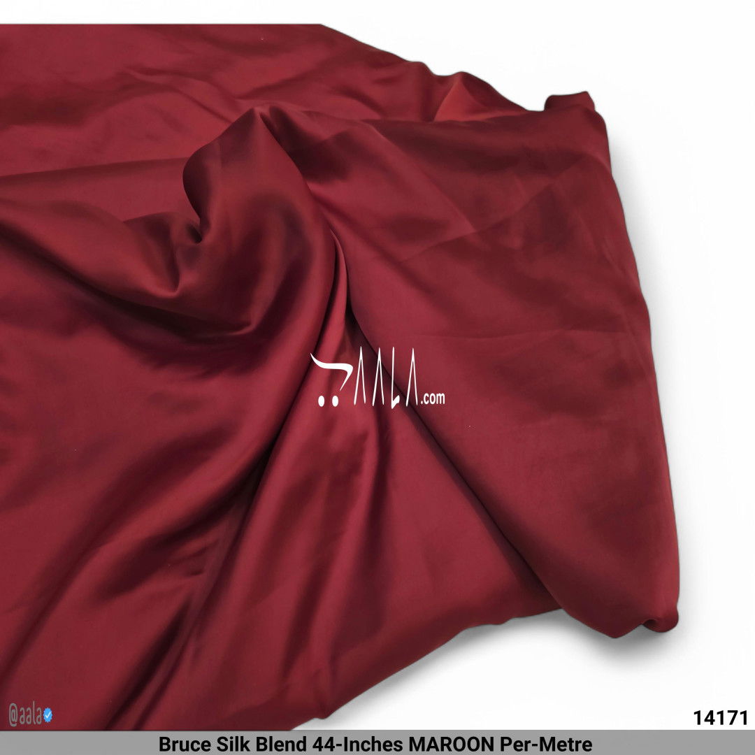 Bruce Silk Blend 44-Inches MAROON Per-Metre #14171
