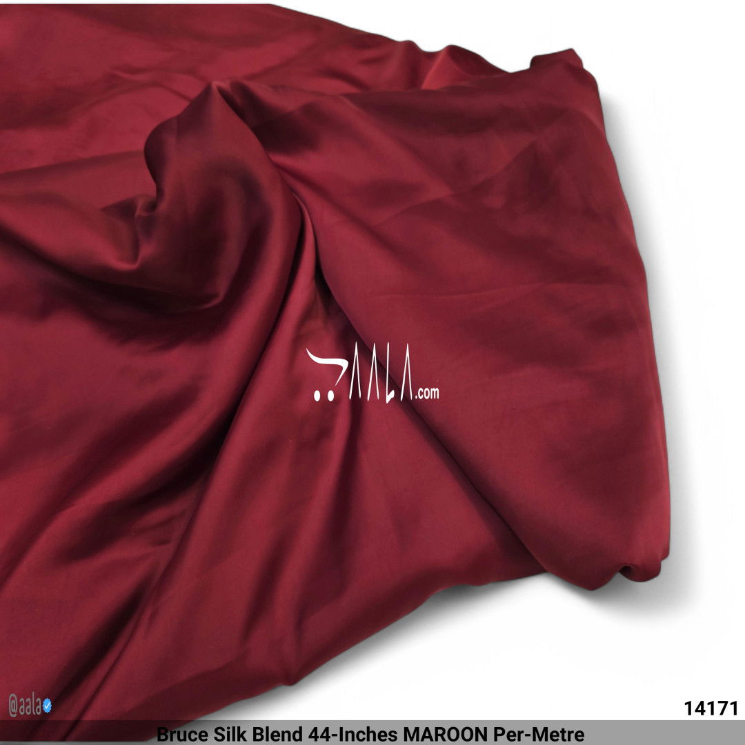 Bruce Silk Blend 44-Inches MAROON Per-Metre #14171