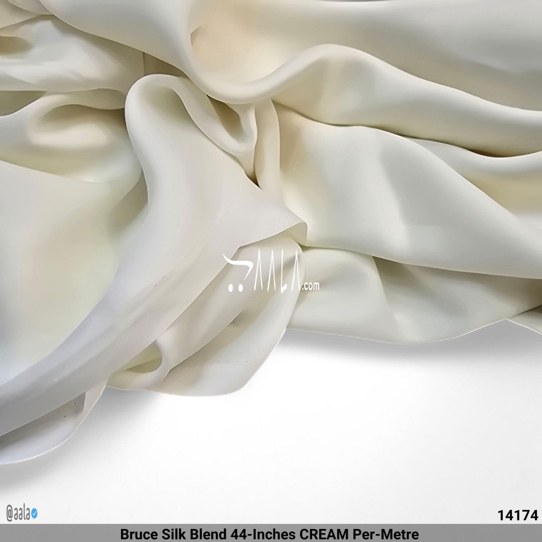 Bruce Silk Blend 44-Inches CREAM Per-Metre #14174
