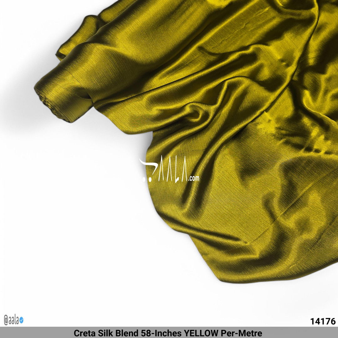 Creta Silk Blend 58-Inches YELLOW Per-Metre #14176