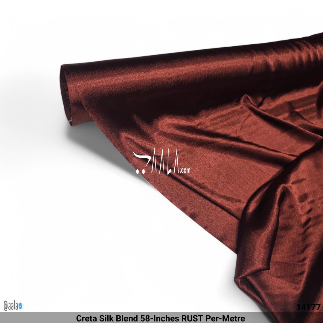 Creta Silk Blend 58-Inches RUST Per-Metre #14177