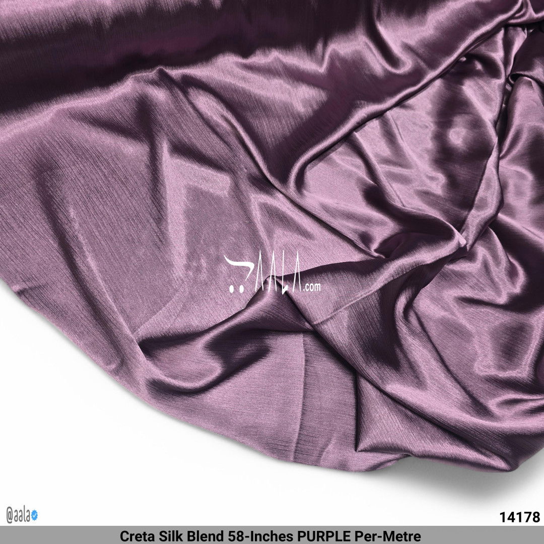 Creta Silk Blend 58-Inches PURPLE Per-Metre #14178