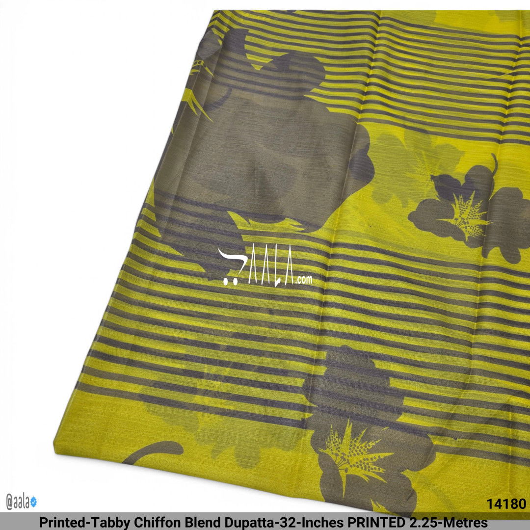 Printed-Tabby Chiffon Blend Dupatta-32-Inches PRINTED 2.25-Metres #14180