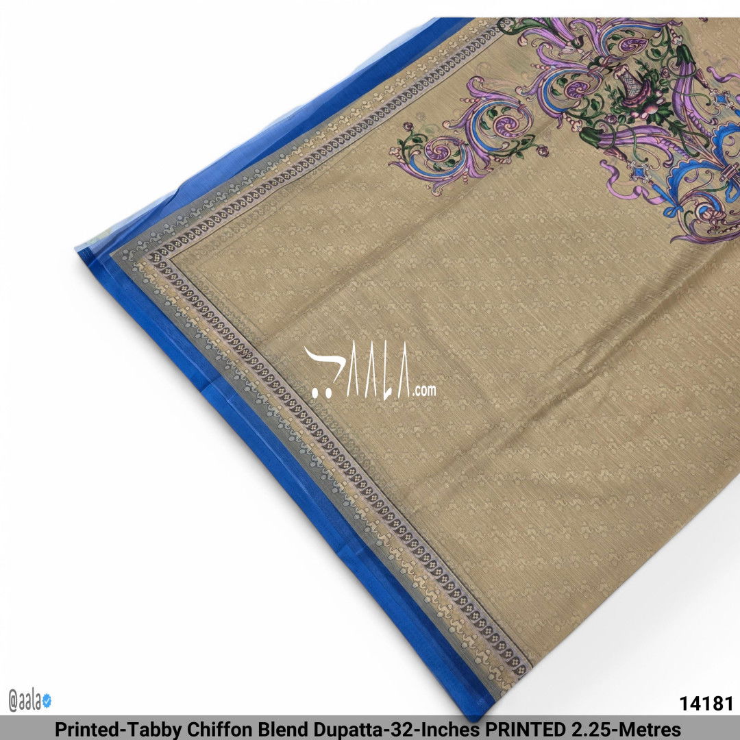 Printed-Tabby Chiffon Blend Dupatta-32-Inches PRINTED 2.25-Metres #14181
