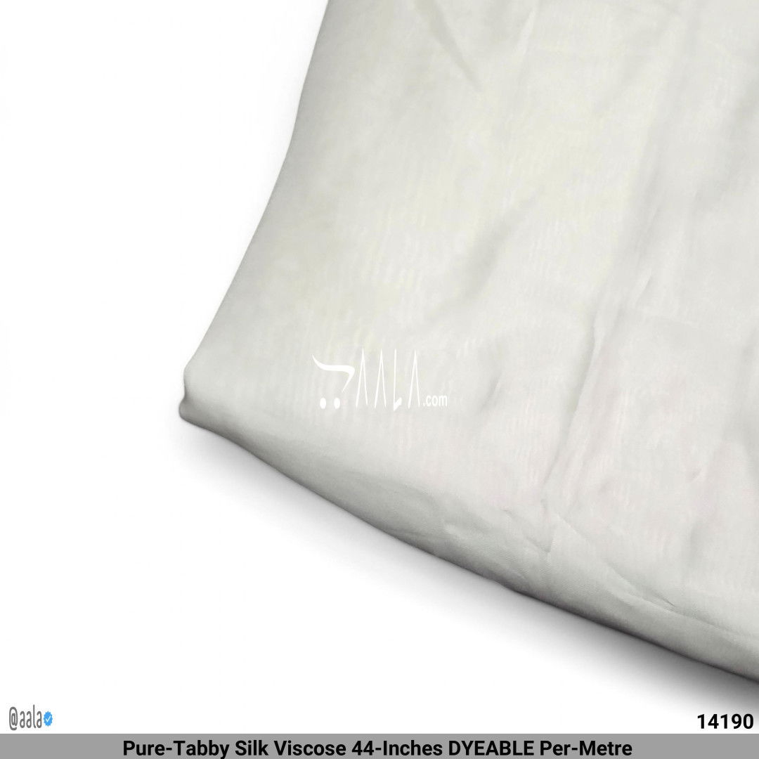 Pure-Tabby Silk Viscose 44-Inches DYEABLE Per-Metre #14190