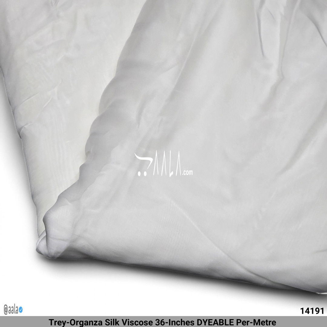 Trey-Organza Silk Viscose 36-Inches DYEABLE Per-Metre #14191