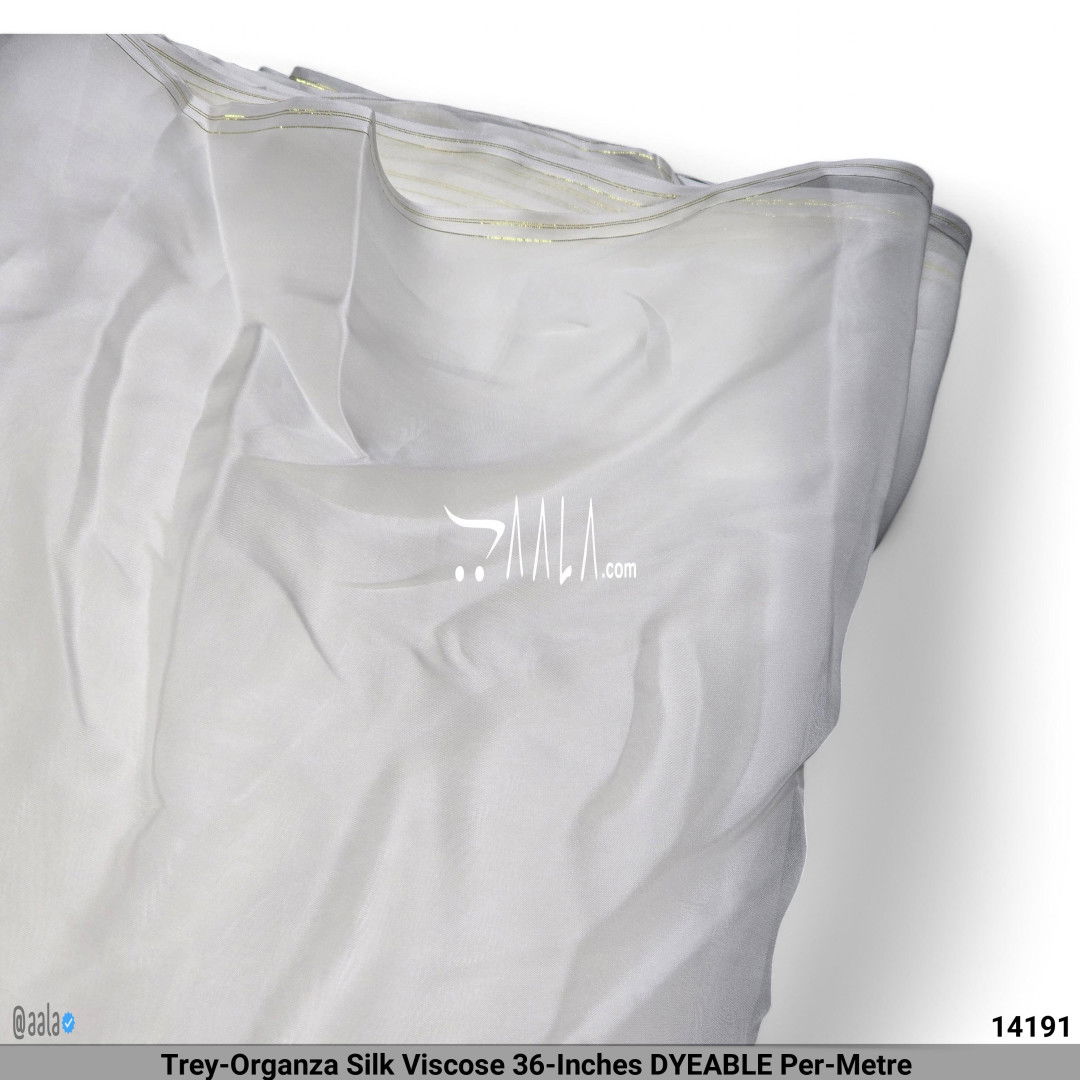 Trey-Organza Silk Viscose 36-Inches DYEABLE Per-Metre #14191