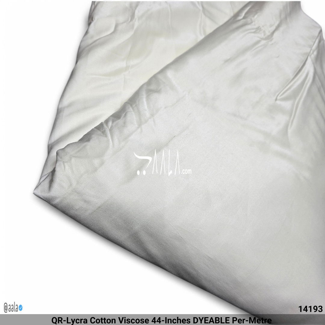 QR-Lycra Cotton Viscose 44-Inches DYEABLE Per-Metre #14193