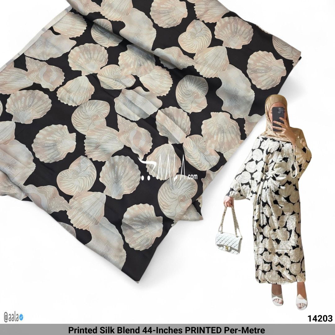Printed Silk Blend 44-Inches PRINTED Per-Metre #14203