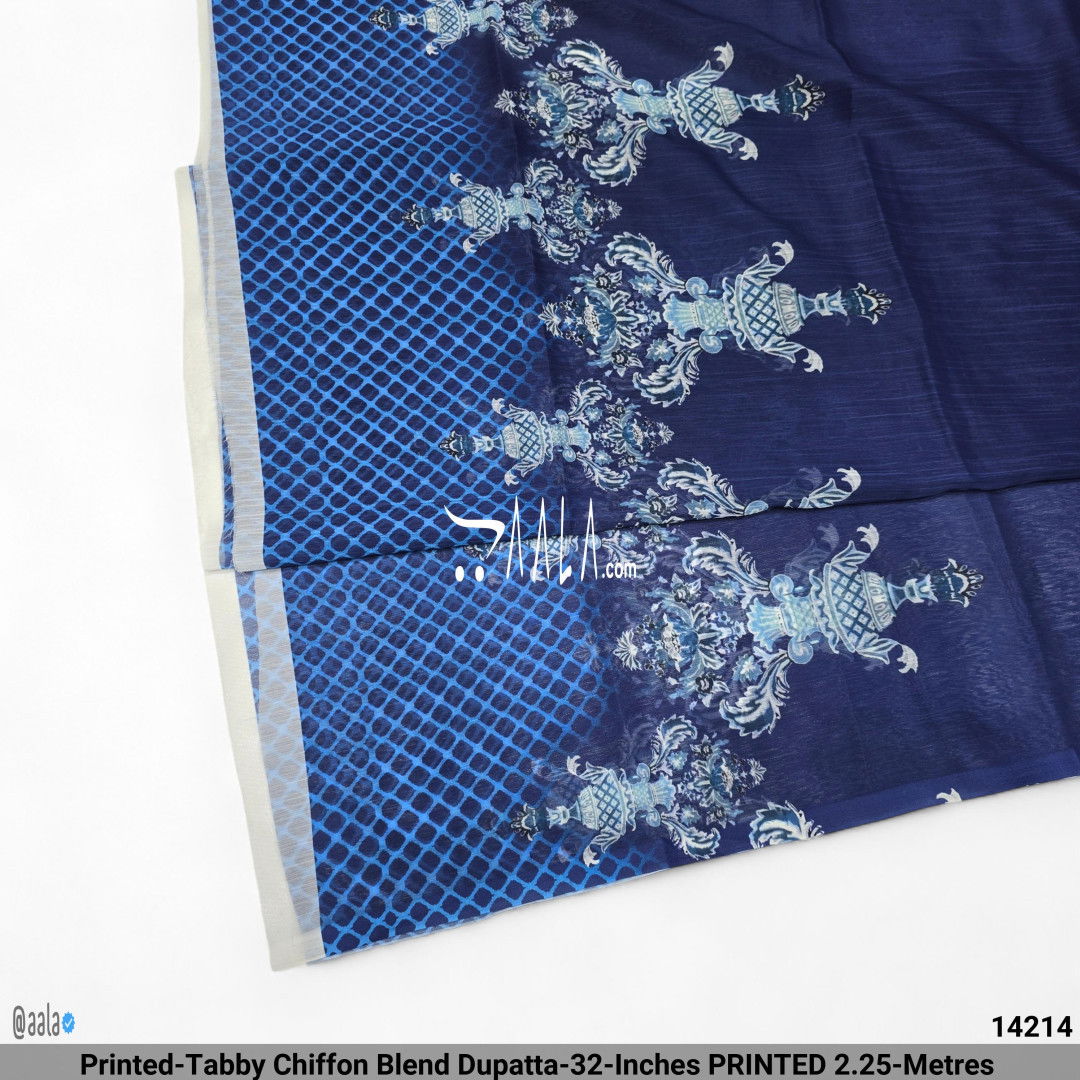 Printed-Tabby Chiffon Blend Dupatta-32-Inches PRINTED 2.25-Metres #14214
