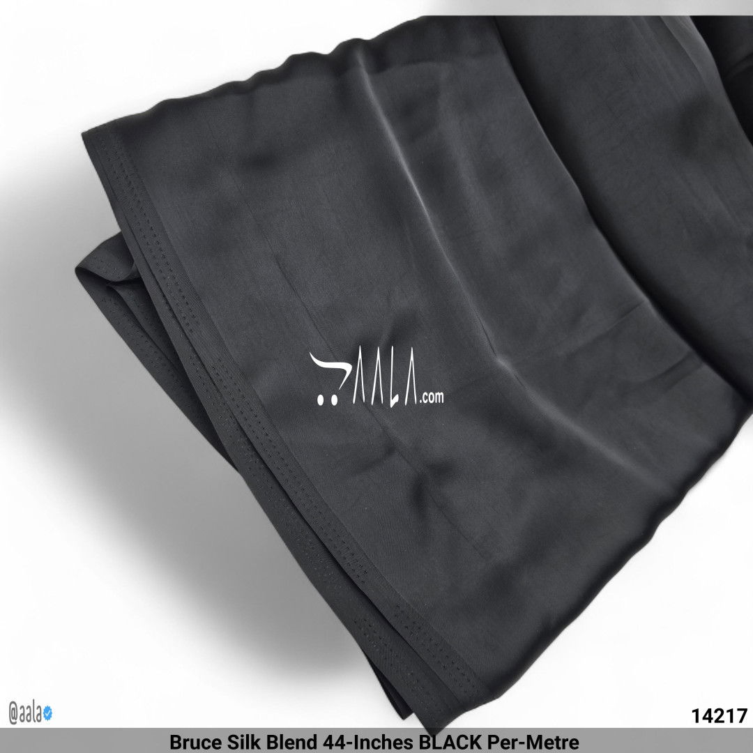 Bruce Silk Blend 44-Inches BLACK Per-Metre #14217
