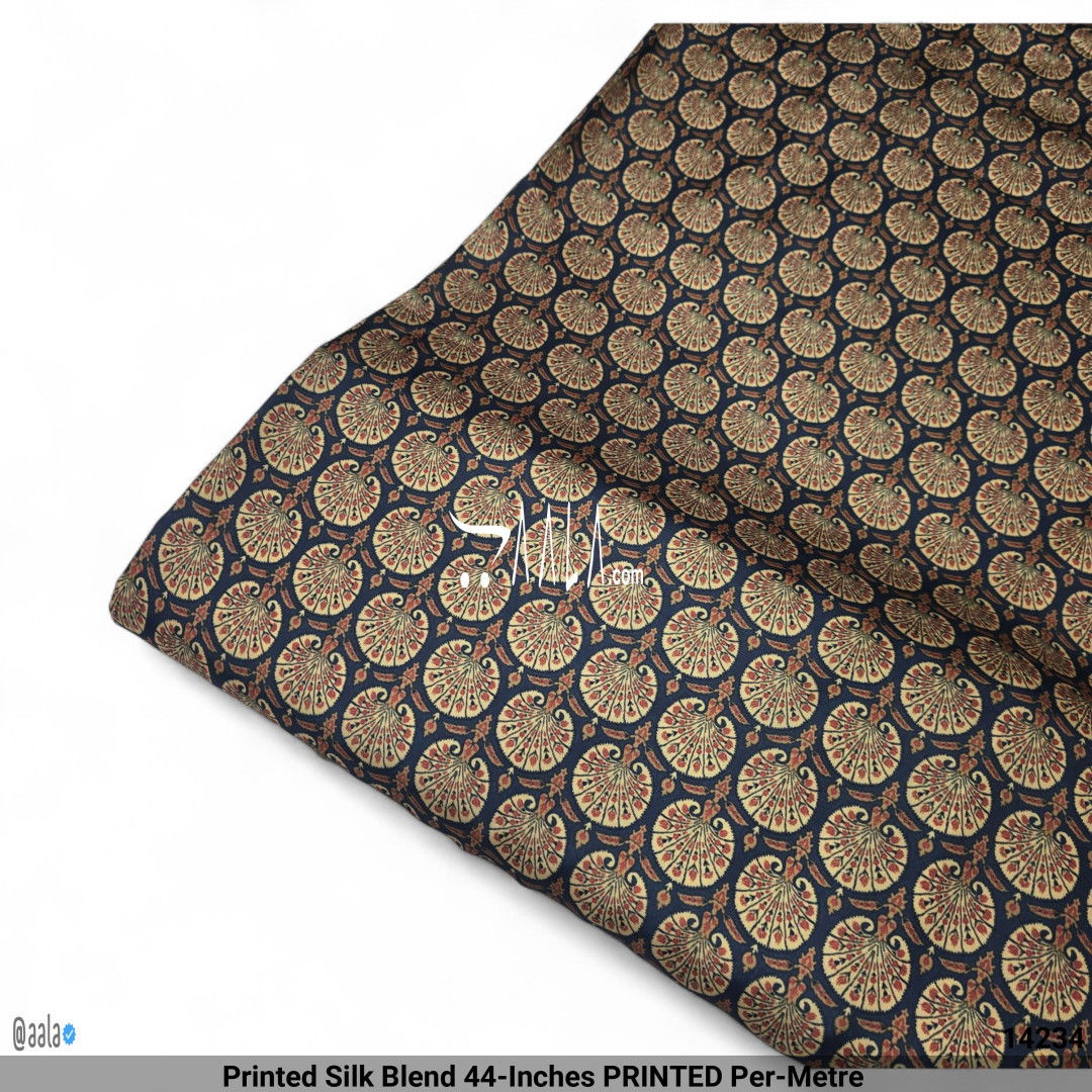Printed Silk Blend 44-Inches PRINTED Per-Metre #14234