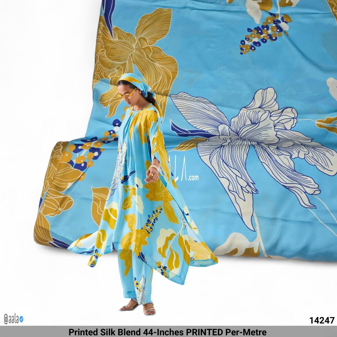 Printed Silk Blend 44-Inches PRINTED Per-Metre #14247