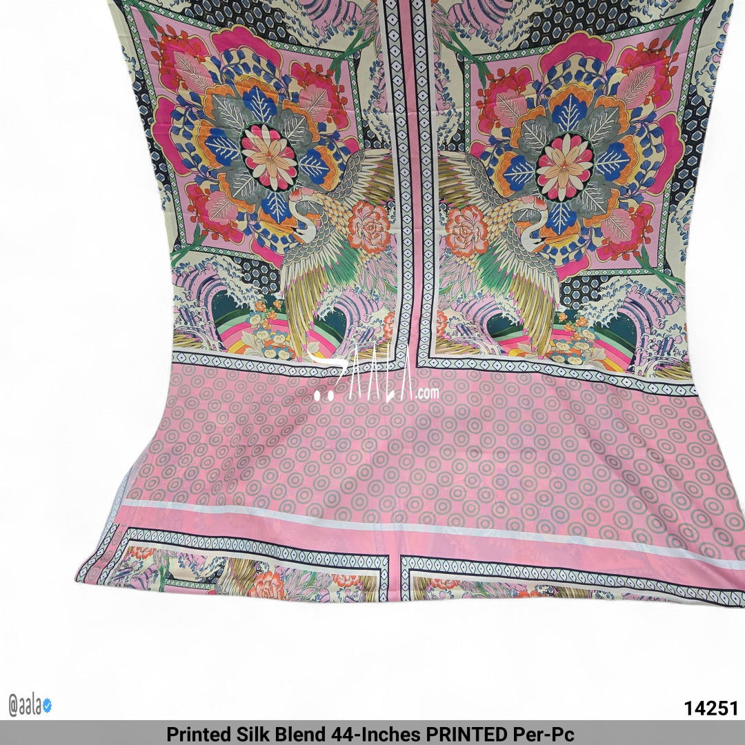 Printed Silk Blend 44-Inches PRINTED Per-Pc #14251