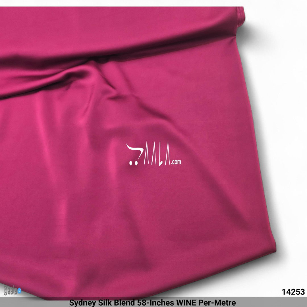 Sydney Silk Blend 58-Inches WINE Per-Metre #14253