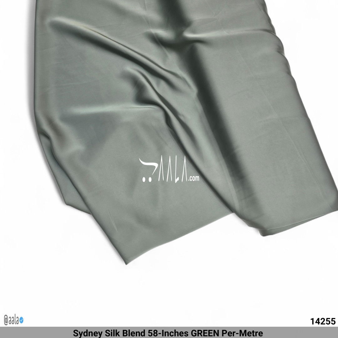 Sydney Silk Blend 58-Inches GREEN Per-Metre #14255